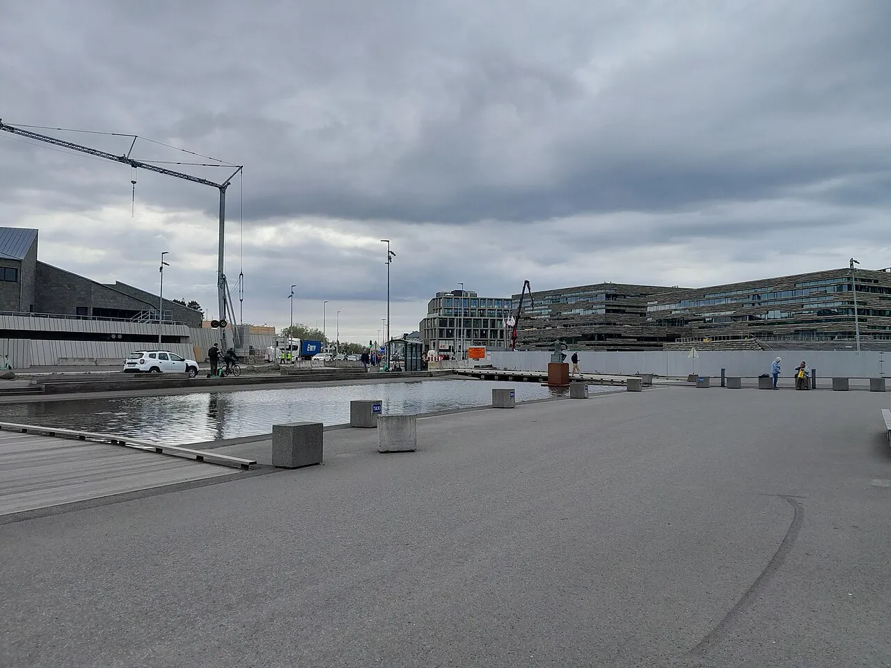 Straatbeeld van het centrum van Reykjavík, waar de vakbonden VR en LÍV en werkgeversorganisatie SA zijn gevestigd.